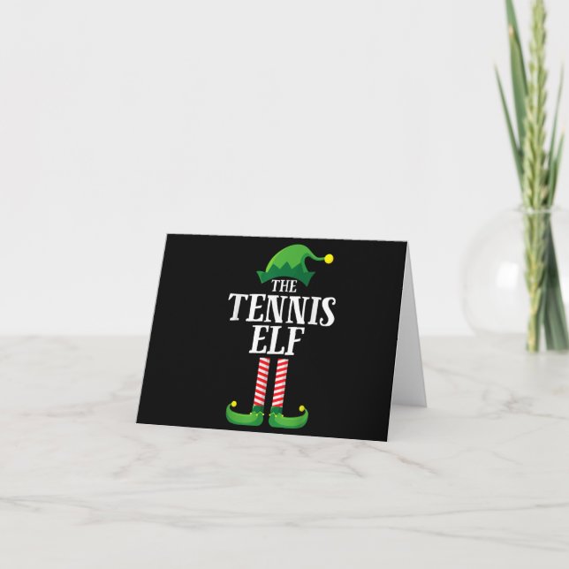 Invitation Tennis Elfe groupe familial de Noël (Devant)