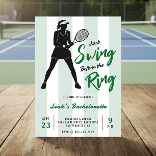Invitation Tennis Enterrement de Vie de Jeune Fille Dernier S