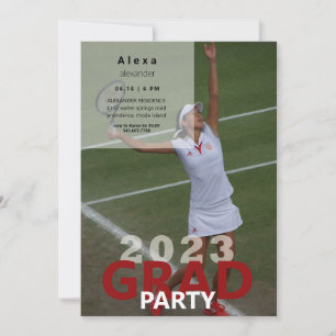 Invitation Tennis Photo Graduation Party 2023