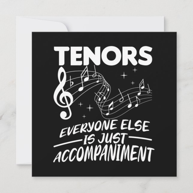 Invitation Tenors Chorale Chorale Chanteur Tenor Concert Band (Devant)