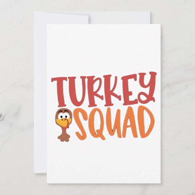 Invitation Tenue assortie de groupe dinde Dinde de Thanksgivi (Devant)