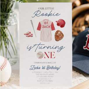 Invitation Tenue de baseball débutant pour garçons 1er annive