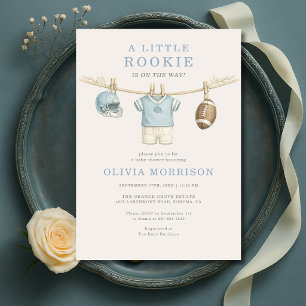 Invitation Tenue de foot pour bébé Shower Little Rookie