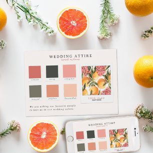 Invitation Tenue de Mariage Palette de Couleurs Citron