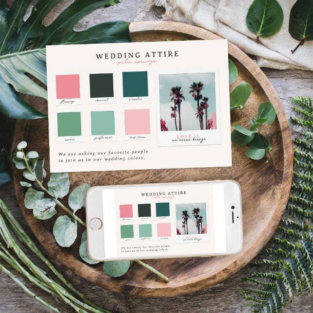 Invitation Tenue de Mariage | Palette de Palm Springs Califor (Créateur téléchargé)