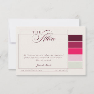 Invitation Tenue de soirée classique calligraphiée ivoire de