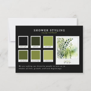 Invitation Tenue pour Baby Shower Palette de la pommeraie