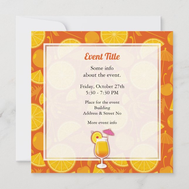 Invitation Tequila Sunrise (Dos)