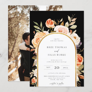 Invitation Terme Automne Botanique Arc Floral Mariage