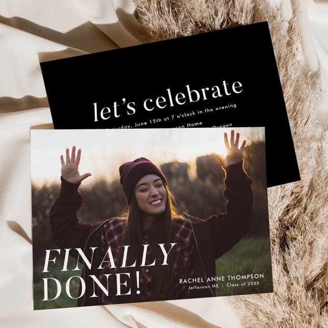 Invitation Terminé | Photo Graduation Party (Créateur téléchargé)