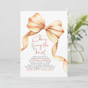 Invitation Terracotta Bow Elle Noue les Fils de son Mariage S
