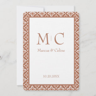 Invitation Terracotta Burnt Orange Carrelage Mariage Inviter