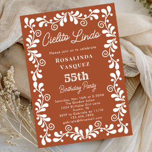 Invitation Terracotta Cielito Lindo Mexicain 55e Anniversaire