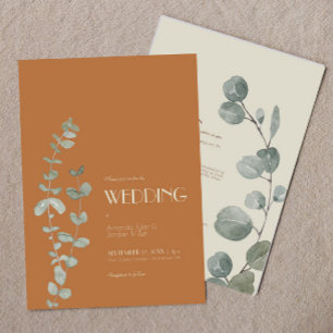 Invitation Terracotta Eucalyptus Déco Tout En Un Mariage