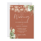 Terracotta Floral String Lumières Photo Mariage