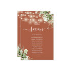 Terracotta Green Seating Plan Numéro de tableau