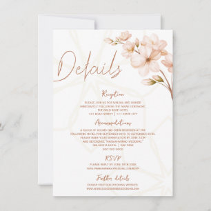 Invitation Terracotta islamique Floral Nikah Walima Détails