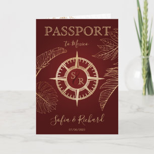 Invitation Terracotta Mexique Mariage Destination Passeport