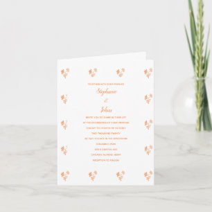 Invitation Terracotta motif floral simple Mariage Boho