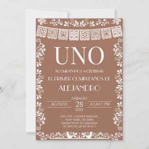 Invitation Terracotta Papel Picado UNO Premier Gar