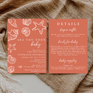 Invitation Terracotta vous voit bientôt toute en une Baby Sho