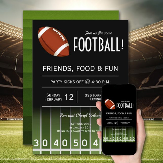 Invitation Terrain de football (Order as an INSTANT DOWNLOAD to send digitally, order PRINTED or both!)