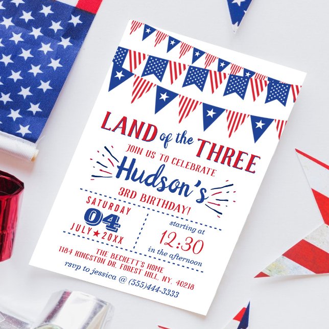 Invitation Terre Des Trois ! 4 juillet 3ème anniversaire (Créateur téléchargé)