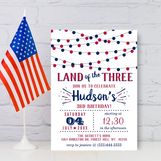 Invitation Terre Des Trois ! 4 juillet 3ème anniversaire (Créateur téléchargé)