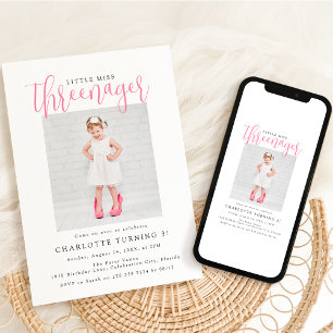 Invitation Terrible 3 ans   Photo 3e fête d'anniversaire