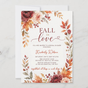 Invitation Terrracotta Tombez amoureux Floral Fête de mariage