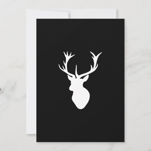 Invitation Tête blanche avec Antlers (Devant)