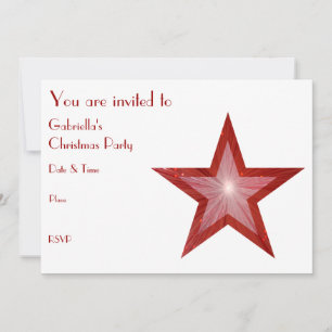 Invitation Texte avant de l'invitation Red Star blanc