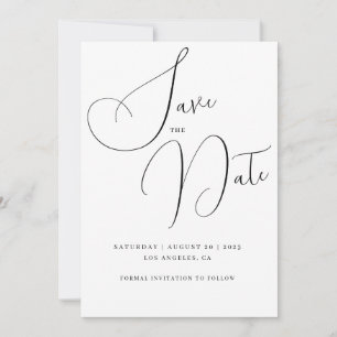 Invitation Texte et photo manuscrits minimalistes enregistrer