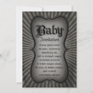 Invitation Texte gothique Bébé