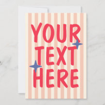 Texte personnalisé typographique rayé rétro tendan