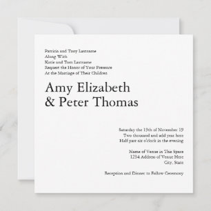 Invitation Texte simple et minimaliste uniquement QR Code Ser