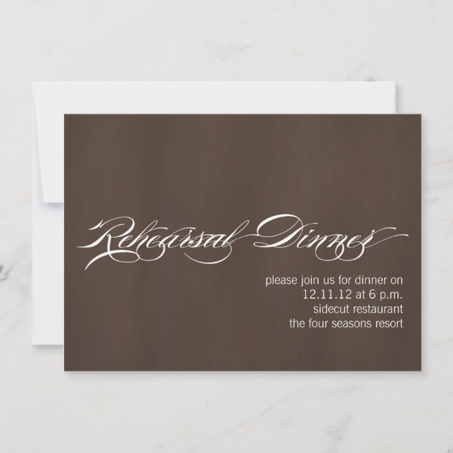 Invitation Texture Brown de répétition d'invitations modernes (Devant)