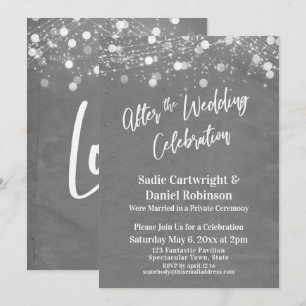 Invitation Texture de lumières après la célébration de mariag