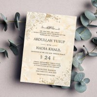 Texture de marbre dentelle florale Mariage musulma