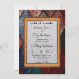 Invitation Texture en cuir artistique