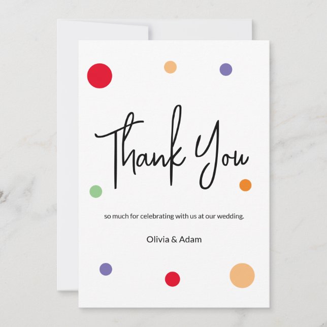 Invitation Thank You Card for wedding (Devant)