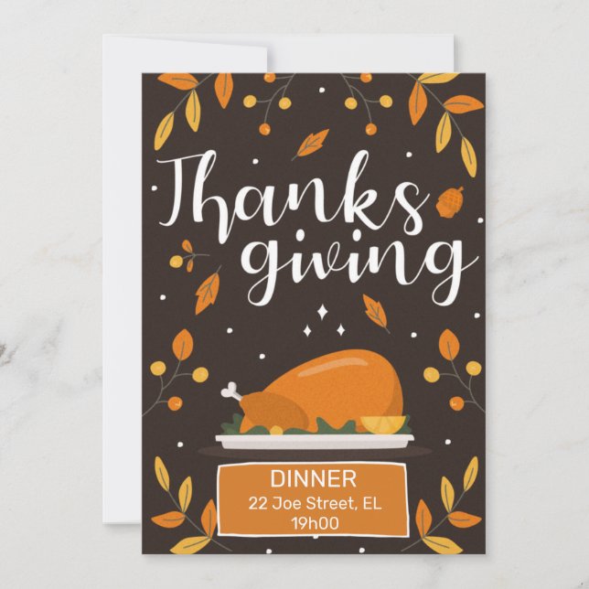 Invitation Thanksgiving (Devant)