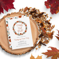 Thanksgiving Autumn Wreath Happy Fall Y’all Dinner