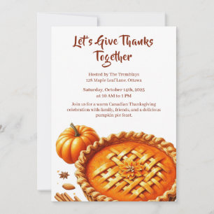 Invitation Thanksgiving Canada   Collecte de tarte Citrouille