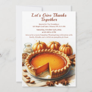Invitation Thanksgiving Canada   Collecte de tarte Citrouille