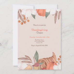Invitation Thanksgiving Cornucopia