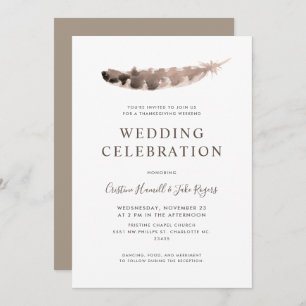 Invitation Thanksgiving Day Weekend La plume du Mariage turc