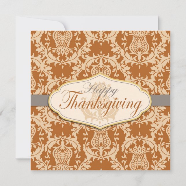 Invitation Thanksgiving de Thistar Damask (Devant)
