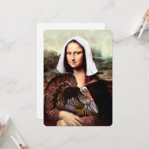 Invitation Thanksgiving Mona Lisa Pilgrie avec la Turquie