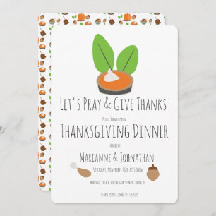 Invitation Thanksgiving Prions et remercions